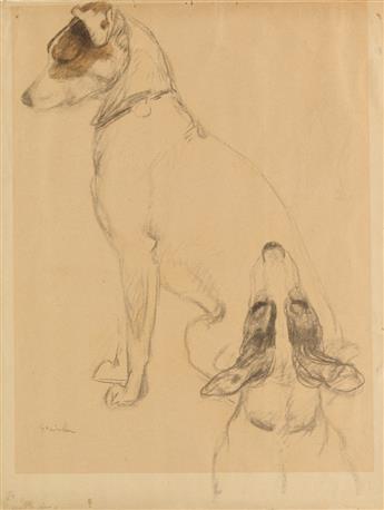 THÉOPHILE STEINLEN Deux Chiens.